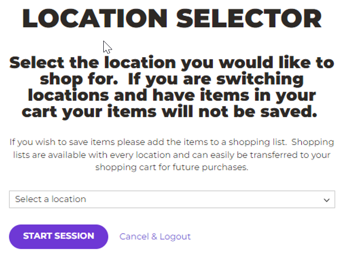 location selection